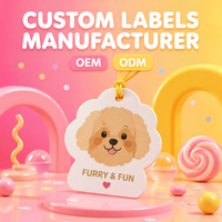 Étiquettes suspendues en papier personnalisables avec cordon pour les jouets pour animaux et les sacs de nourriture pour animaux, impression personnalisée, service OEM