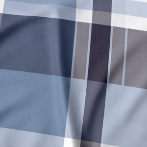 Ensemble de literie moderne à carreaux bleu-gris en stock en Pologne, housse de couette à carreaux pour la livraison directe en UE, 3 pièces de linge de lit - Product Image 5