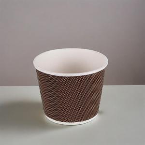 Bol en papier à paroi simple ondulation de crème glacée écologique pour soupe et salade Récipient alimentaire à emporter jetable - Product Image 1