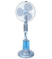 Nouveautés Eurotech : Ventilateur sur pied électrique télécommandé de 16 pouces avec humidificateur et brumisateur d'air pour intérieur