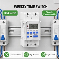 CNFLY AHC30A Timer Elektronik Mingguan yang Dapat Diprogram dengan Penutup Transparan, Dilengkapi Fitur Tunda 24 Jam, Bertenaga Baterai