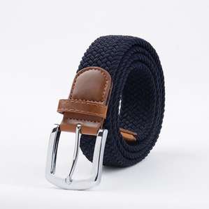 पुरुष महिला एडजस्टेबल ब्रेडेड खिंचाव चमड़े के लोचदार कपड़े बेल्ट - Product Image 6