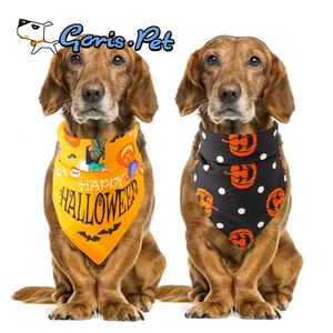 Bandana en coton à double couche Holy Night Halloween pour chiens, motif sorcière citrouille pour toutes les saisons, y compris l'hiver et l'été - Product Image 5