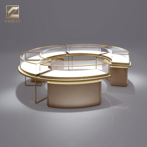 Vetrina Espositiva Ovale di Lusso con Illuminazione a LED e Vetro Curvo Elegante per Negozi al Dettaglio - <span class=keywords><strong>Design</strong></span> Gratuito - Product Image 1