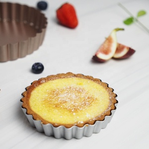 Moule à tarte cannelé <span class=keywords><strong>de</strong></span> 4 pouces en métal en vrac Moule à pâtisserie pour tarte aux fruits français - Product Image 5