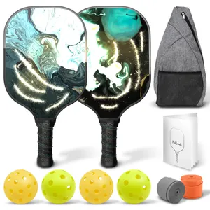 Großhandel Custom Plastic PP Leichte Waben Graphit Carbon Pickle ball Paddel Schläger Set