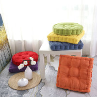 Coussins de siège en velours côtelé pour siège extérieur de couleur unie personnalisable Coussin de siège pour chaise de bureau