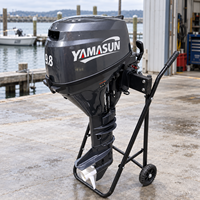 Offre Spéciale YAMASUN Moteur Hors-Bord à Arbre Court 25 CV Fournisseur Moteur Bateau 4 Temps Démarrage Manuel Commande par Tiller