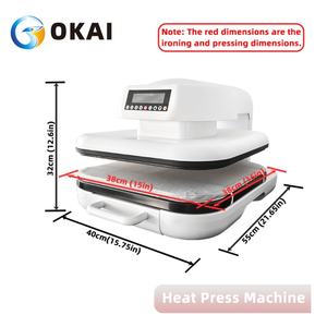 OKAI Hot Pressing Digital Transfer Heat Press Machine for T <strong>Shirt</strong> Stretchable Heat Press Machine 38*38cm - Product Image 3