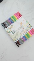 Ensemble de 10/12 marqueurs de pointe fine colorés pour journal, planificateur, dessin, coloriage, stylos pinceaux, ensembles de marqueurs d'art à double pointe personnalisés