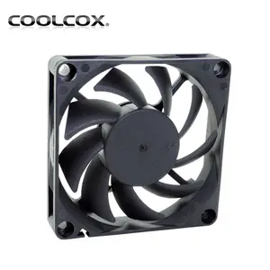 Aidecoolr 70x70x15mm Ventilador Axial DC 5V-12V-24V Opciones de energía Chasis Máquinas de hielo OEM Motor de cuchillas de plástico personalizable + rodamiento