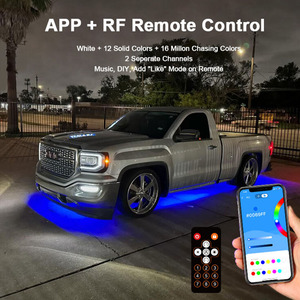 Đôi hàng dưới Glow IP68 không thấm nước chảy rgbic underbody Led Xe 6 cái đuổi theo kép Hàng underglow ánh sáng <span class=keywords><strong>Kit</strong></span> cho xe ô tô - Product Image 6