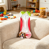 Boîte en plastique blister personnalisée avec support cartonné transparent pour emballage de jouets à mâcher pour chiens