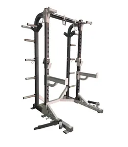 Commercial manufacturer Fitness Half rack with moving chin up handles machine for gym club