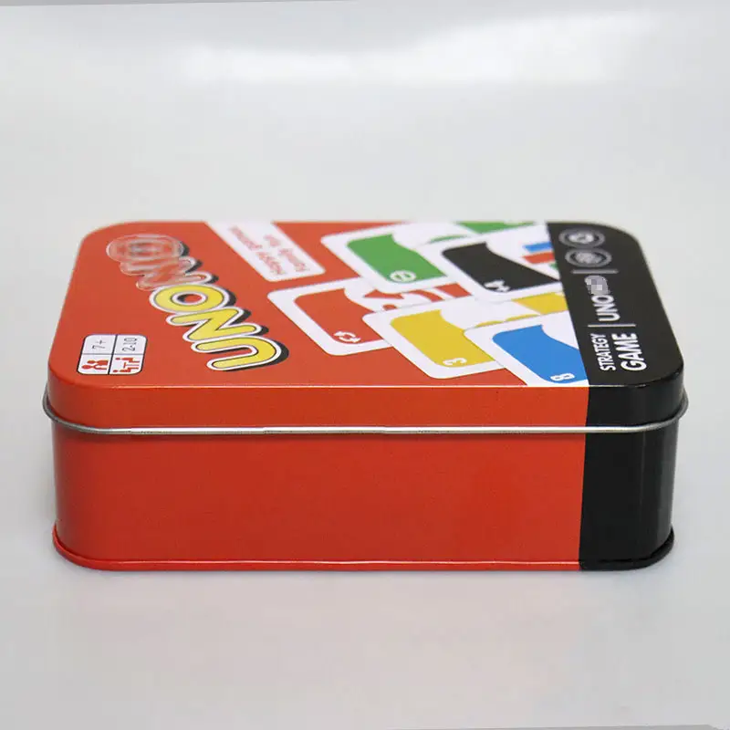 Atacado 3 Peças Personalizado Impresso Retangular Gift Game Embalagem Playing Card Tins