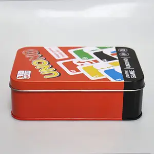 批发3件定制印刷矩形礼品游戏包装扑克牌罐