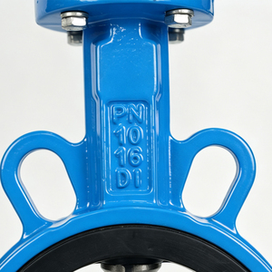 Válvula de gusano de alto rendimiento con asiento de goma de hierro fundido y vástago de acero inoxidable, accionada por engranaje helicoidal para sistemas de tuberías de HVAC y aguas residuales - Product Image 3