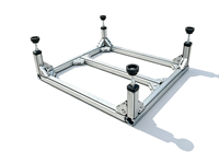 Plateforme de terrasse modulaire extérieure à taille adaptable avec poutres coupées sur mesure, sans soudure