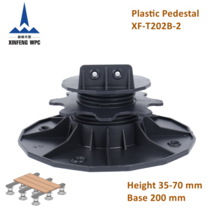 Supports de plancher surélevés à tête fixe Support de solive de terrasse réglable Socles de plancher surélevés XF-T202B-2 35-70mm 1.38 "-2.76" - Product Image 2