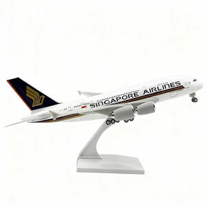 Modèle d'avion en plastique 1:250 Modèle de compagnie aérienne A380 de Singapour de 30cm de bonne qualité pour la décoration intérieure et les modèles de collection d'<span class=keywords><strong>aviation</strong></span> - Product Image 1