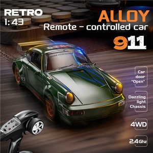 Aijh Kim Loại <span class=keywords><strong>1</strong></span>:43 Con Quay <span class=keywords><strong>RC</strong></span> Trôi Xe 2.4G Đầy Đủ Quy Mô Với Ánh Sáng Rtr Xe Đôi Cửa 4WD Điều Khiển Từ Xa Xe Mô Hình Đồ Chơi - Product Image 3