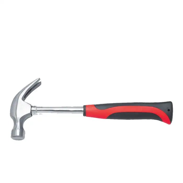 Claw Hammer with one piece solid handle Carbon Steel with Fibreglass handle
