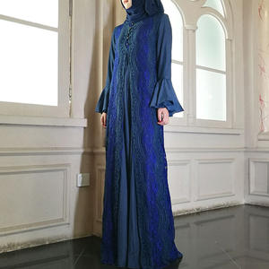Robe Abaya brodée SIPO pour femmes, robe de soirée Kaftan, robe Maxi musulmane, manches longues, Abaya dubaï coton - Product Image 6