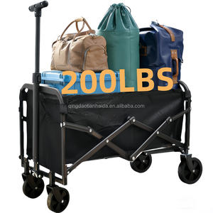 Chariot de plage pliable, chariot utilitaire de camping, chariot de jardin en métal, chariot à main portable, chariot pliable d'extérieur - Product Image 1