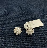 OEM 925 Silber Mehrschichtige Blumen-CZ-Ohrringe für Bräute, Hochzeiten, Bankette, Großhandel Hochwertiger Schmuck für Damen