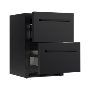 Réfrigérateur vertical à température unique, double tiroir, en acier inoxydable, à compresseur économe en énergie, modèle NE-356-P, R600 - Product Image 1