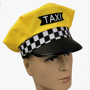 Sombrero Octágono de conductor de <span class=keywords><strong>taxi</strong></span> amarillo de fábrica Manwu, accesorio festivo para Cosplay y fiestas navideñas, sombreros de fiesta - Product Image 4
