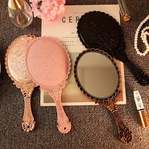 Wholesale Mirror Costume Shaving Guangzhou Circle Oval Macrame Vintage Rose Gold Hollywood Style Makeup Mirror