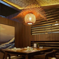Lampe suspendue en bambou, lampe suspendue en rotin tissé à la main, luminaire en osier naturel pour la décoration de la maison, restaurant, hôtel