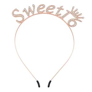 Nouvel arrivage Diadème de fête pour 16e anniversaire Couronne Accessoires pour cheveux Bandeau avec lettres et chiffres Bandeau de cheveux en strass Sweet <span class=keywords><strong>16</strong></span> - Product Image 5