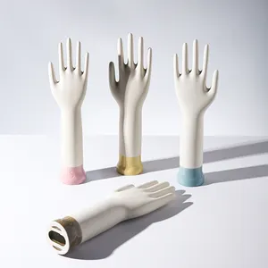 Heißer Verkauf Großhandel günstigen Preis Verkauf Porzellan Nitril Handschuhe Handform Handschuh Keramik form