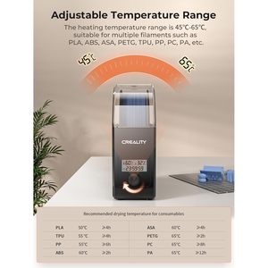 Boîte de séchage de filament Creality Pro avec chauffage à 360 degrés et ventilateur, rangement anti-poussière et anti-humidité pour bobines d'imprimante 3D - Product Image 5