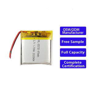 초소형 652728 470mAh 3.7V KRL 리튬폴리머 배터리 6.5x27x28mm 500 사이클 스마트워치 TWS 이어버드용 CE/RoHS/UN38.3 인증 - Product Image 1