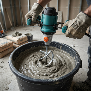 Mezcladora Eléctrica Industrial de 6 Velocidades y 1800W con Motor de Cobre <span class=keywords><strong>para</strong></span> <span class=keywords><strong>Mortero</strong></span>, Yeso, Cemento, Concreto y Pintura, <span class=keywords><strong>Taladro</strong></span> <span class=keywords><strong>Mezclador</strong></span> <span class=keywords><strong>para</strong></span> Construcción - Product Image 5