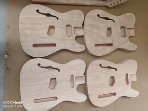 Guitarra Eléctrica Completa con Todas las Piezas Instaladas, Humbuckers, Orificios en F, con Diferentes Colores, OEM - Product Image 4