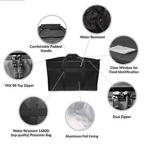 High Quality Custom Print Puakenikeni BBQ Food Takeout Insulated Casserole Carrier Cooler Tote <b>Delivery</b> Pizza <b>Bag</b> - Product Image 4