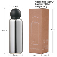 Botol Air Stainless Steel 316 500ml Grosir, Aman untuk Mesin Cuci Piring, untuk Perjalanan Mobil, Kantor, Hadiah, Anak-anak