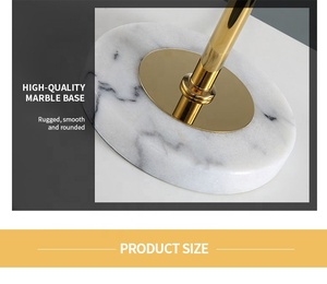 Modern <strong>Tall</strong> Floor Light Classic Design <strong>Living</strong> <strong>Room</strong> Decorative Home Office Led Crystal Stand <strong>Lamp</strong> With Marble Base - Product Image 6