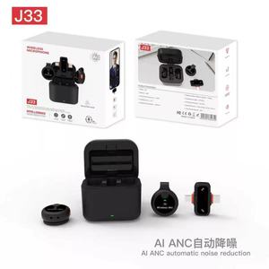 Microfono Lavalier Wireless Portatile J33 2 in 1 con Riduzione <span class=keywords><strong>del</strong></span> Rumore AI per Trasmissioni in Diretta - Product Image 6