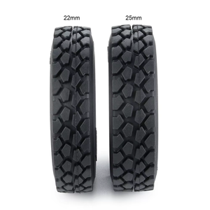 Métal 2 pièces avant 4 pièces moyeu de roues arrière et 10 pièces pneus de roue en caoutchouc pour <span class=keywords><strong>Tamiya</strong></span> 1/14 RC remorque tracteur pièces de camion - Product Image 1