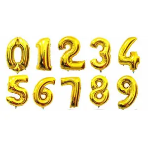 Ballons à hélium de 16, 32, 40 pouces, lettres en aluminium, grands nombres 0-9, ballons à hélium pour fête d'anniversaire, fournitures de décoration