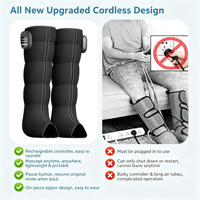 Bottes de compression pneumatiques électriques pour les jambes/les pieds, appareil de massage à air pour la récupération sportive avec plusieurs modes