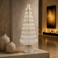 99cm 119cm Nordischer Papier-Waben-Weihnachtsbaum 3D Faltbare Skulpturale Tischdekoration für Weihnachtsfeier Großhandel