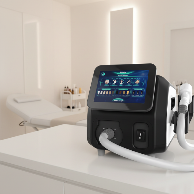 Skin Rejuvenation 808nm Painless Permanent Diode Laser Cold Laser High Power Desktop Portable Multi-Wavelength Dual Cooling Hair