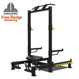 Estación Multifuncional de Gimnasio, Soporte Ajustable para Sentadillas con Montaje en Pared, Equipo de Levantamiento de Pesas, Entrenamiento de Fuerza - Product Image 1