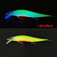 Señuelos Duros Flotantes Magic Works Minnow de 110 mm y 10 g, Sistema de Pesca con Señuelos Tipo Jerkbait para Lubina y Peces Pequeños